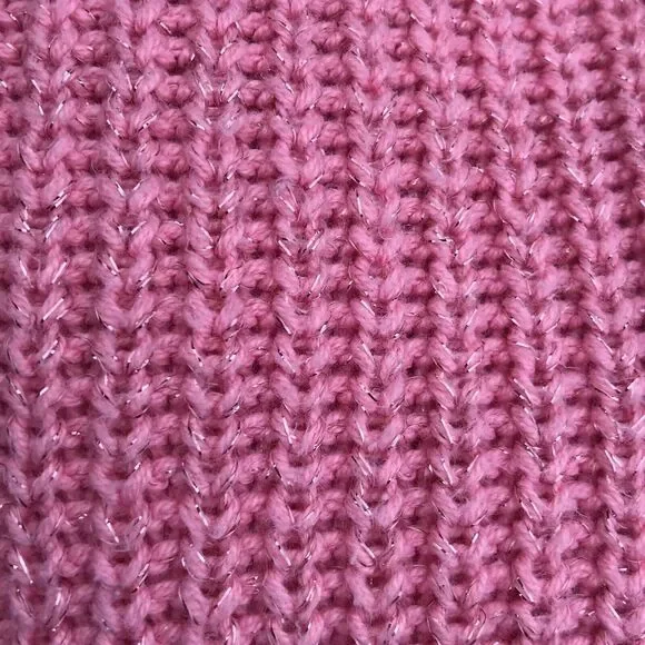 Tahari Girls Size Large Knit Sweater Sparkles Crisscross Back Pink Long Sleeve - Picture 5 of 6